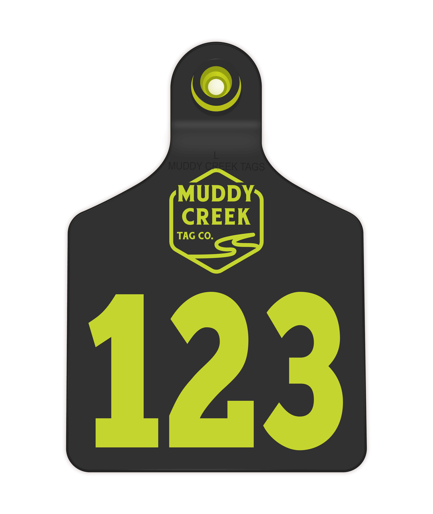 Large Ear Tag - High Visibility Yellow - Inverse Marking