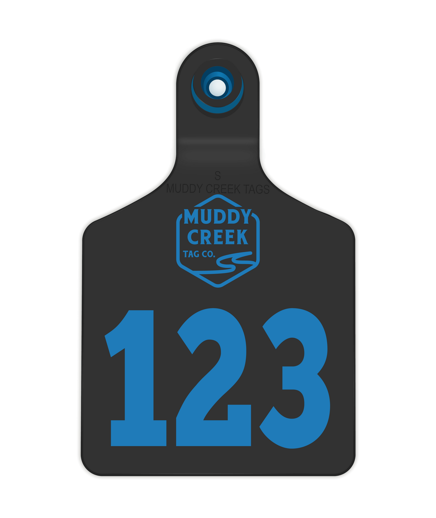 Small Ear Tag - Blue - Inverse Marking