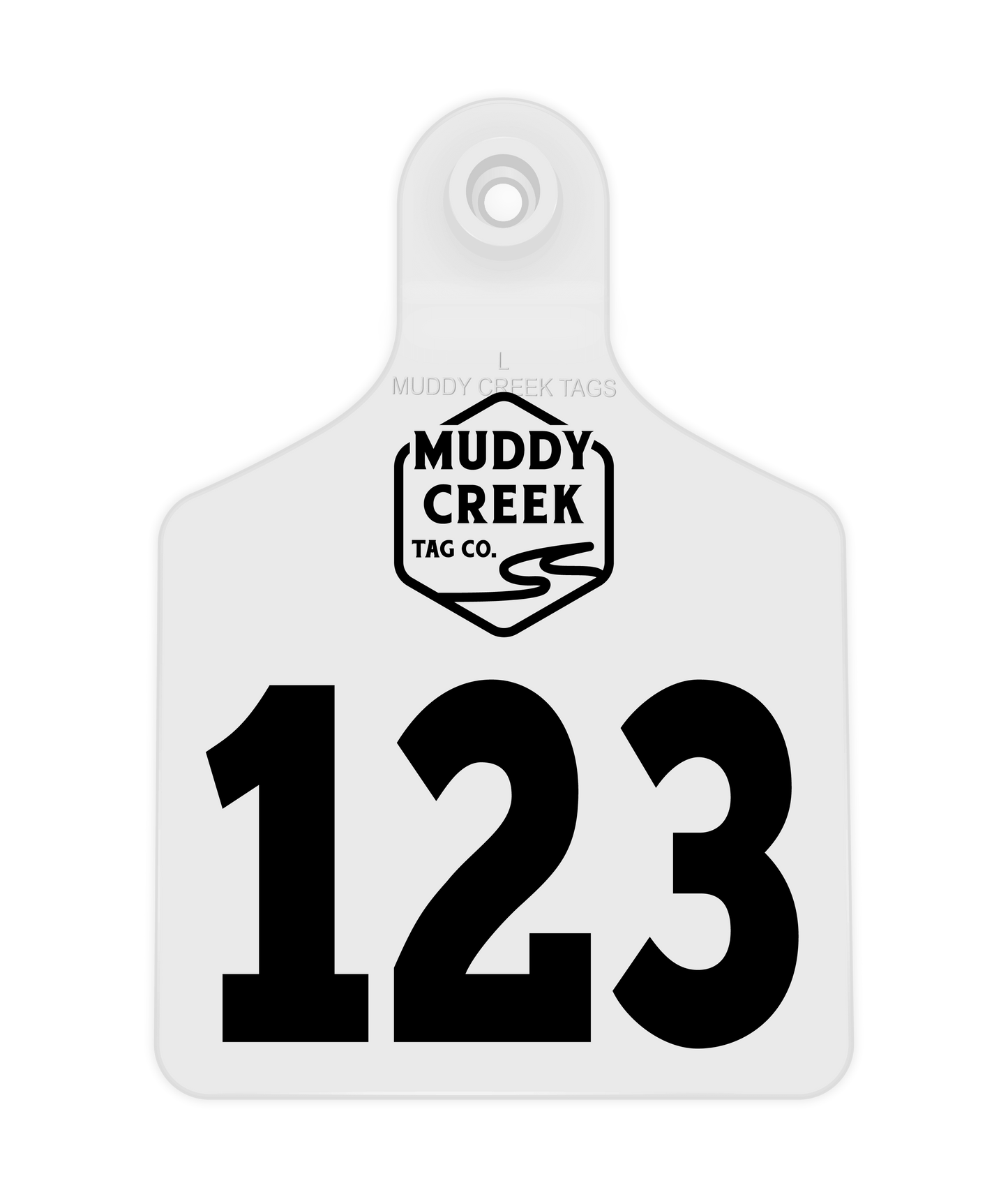 Large Ear Tag - White