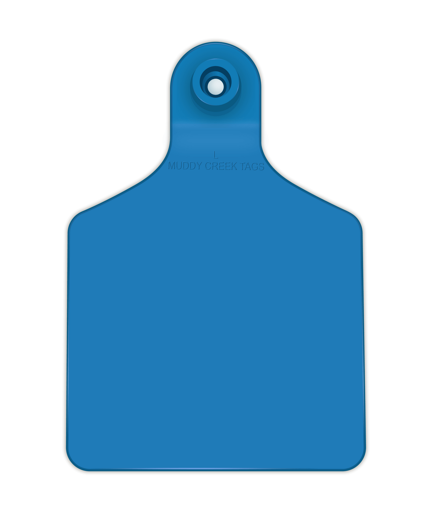 Large Ear Tag - Blue - Inverse Marking