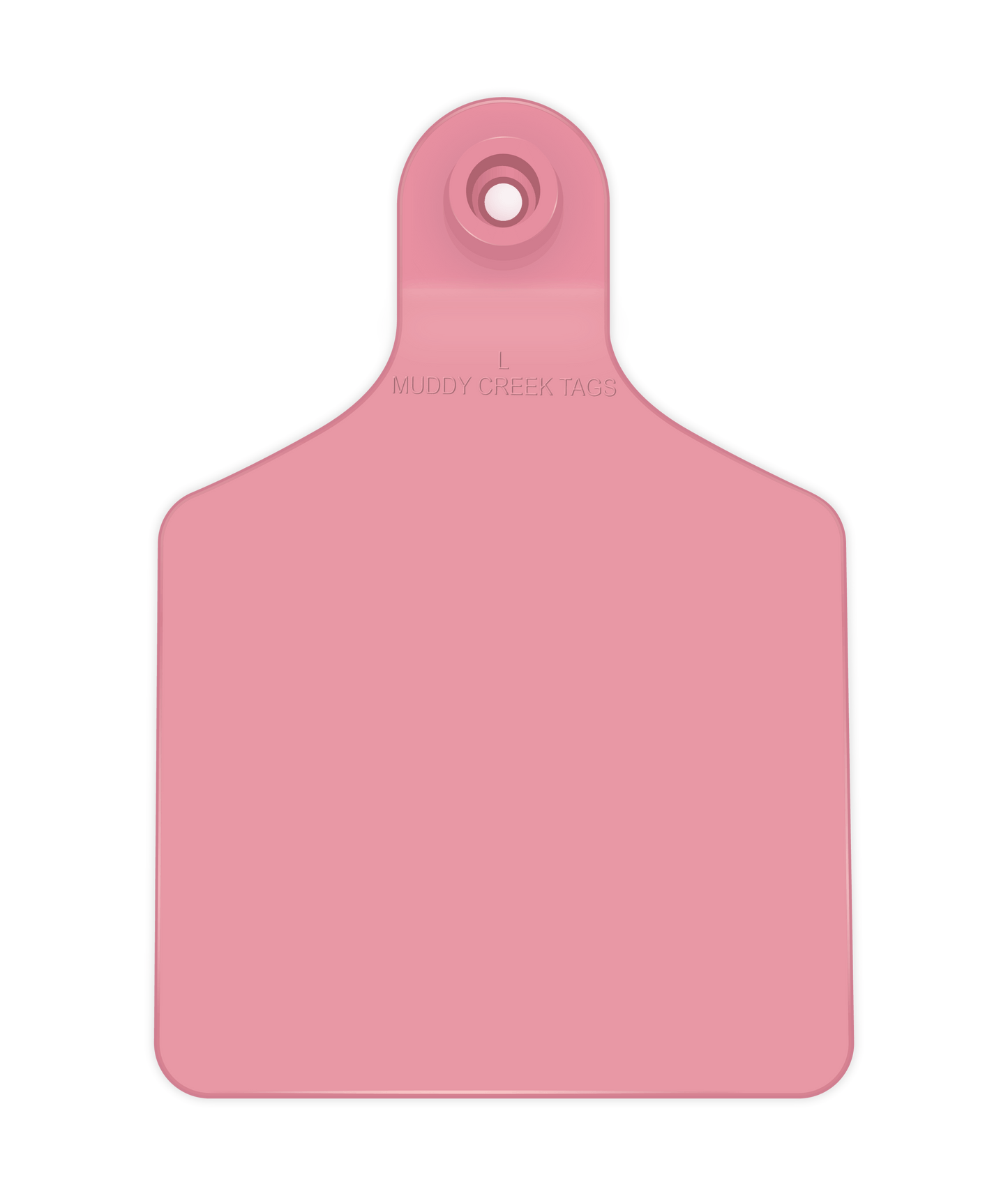 Large Ear Tag - Light Pink - Inverse Marking