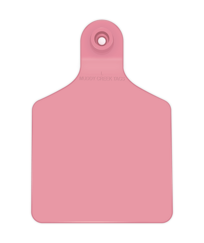 Large Ear Tag - Light Pink - Inverse Marking
