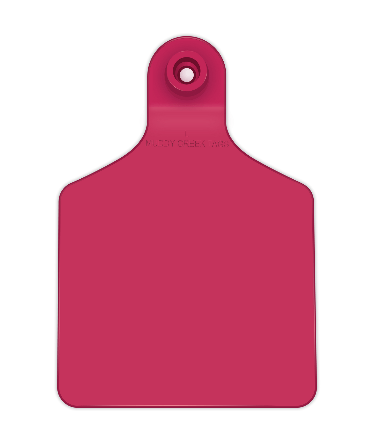 Large Ear Tag - Pink - Inverse Marking