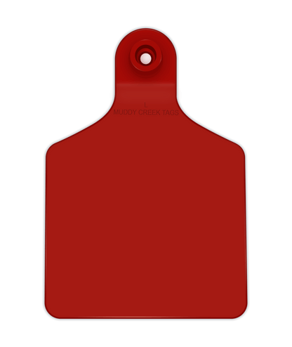 Large Ear Tag - Red - Inverse Marking