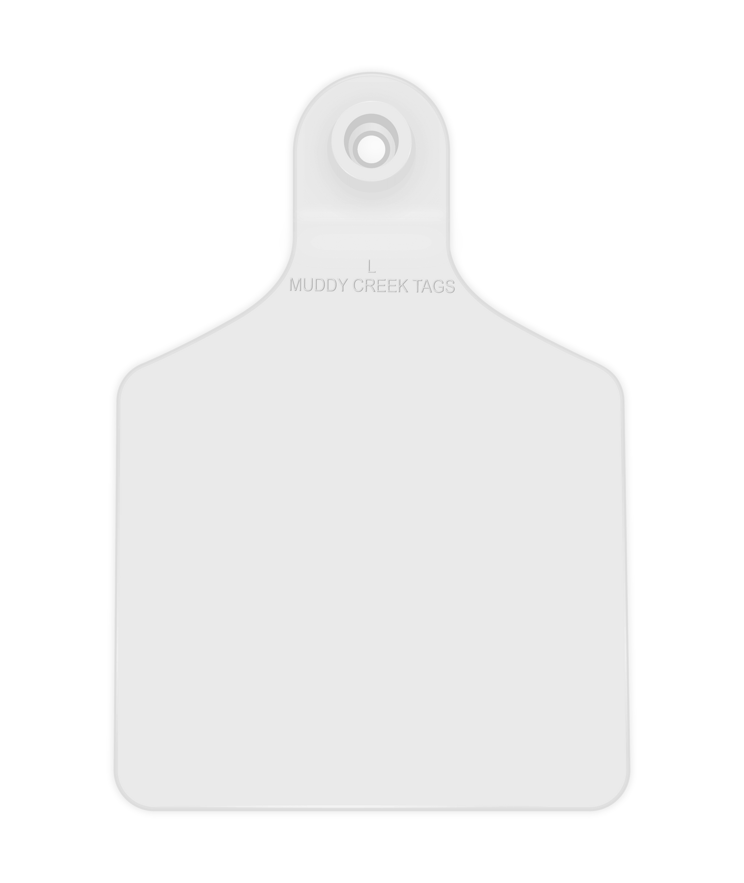 Large Ear Tag - White - Inverse Marking