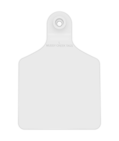 Large Ear Tag - White - Inverse Marking