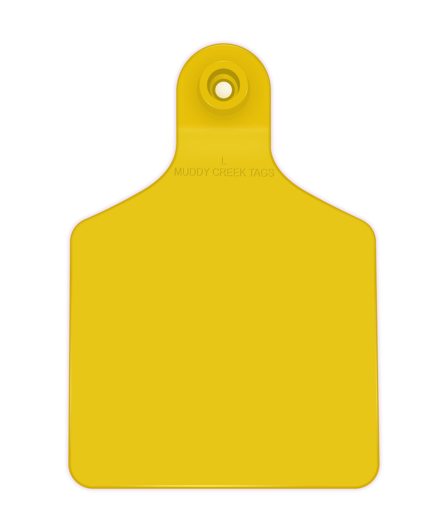 Large Ear Tag - Yellow - Inverse Marking