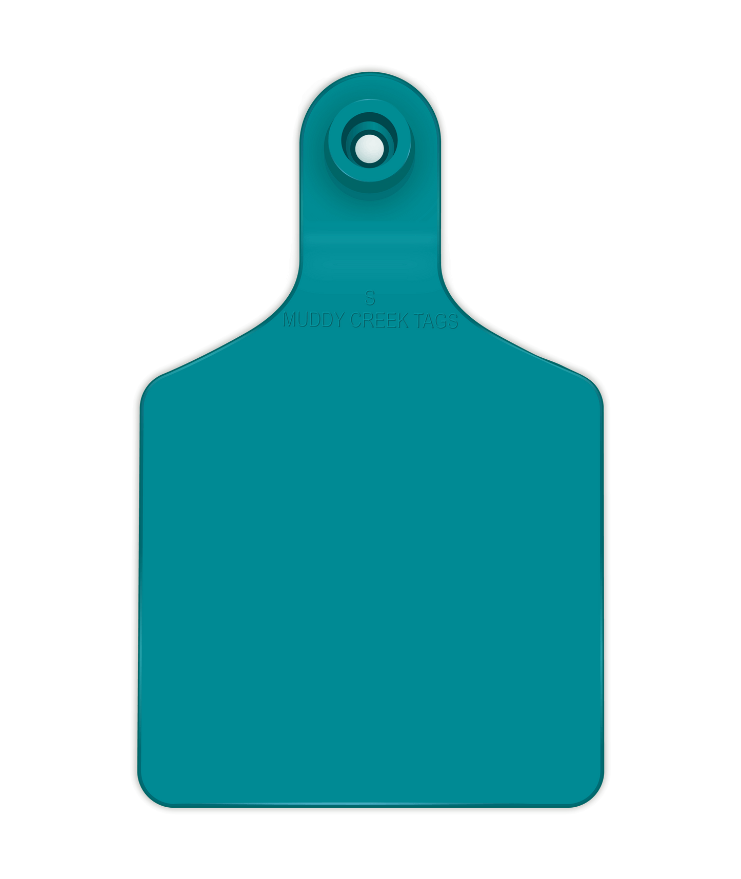 Small Ear Tag - Teal - Inverse Marking