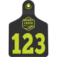 Large Ear Tag - High Visibility Yellow - Inverse Marking