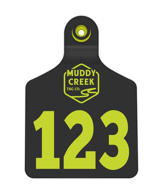 Large Ear Tag - High Visibility Yellow - Inverse Marking