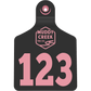 Large Ear Tag - Light Pink - Inverse Marking