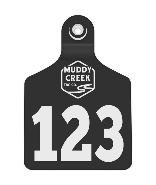 Large Ear Tag - White - Inverse Marking