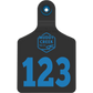 Small Ear Tag - Blue - Inverse Marking