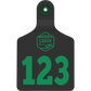 Small Ear Tag - Green - Inverse Marking