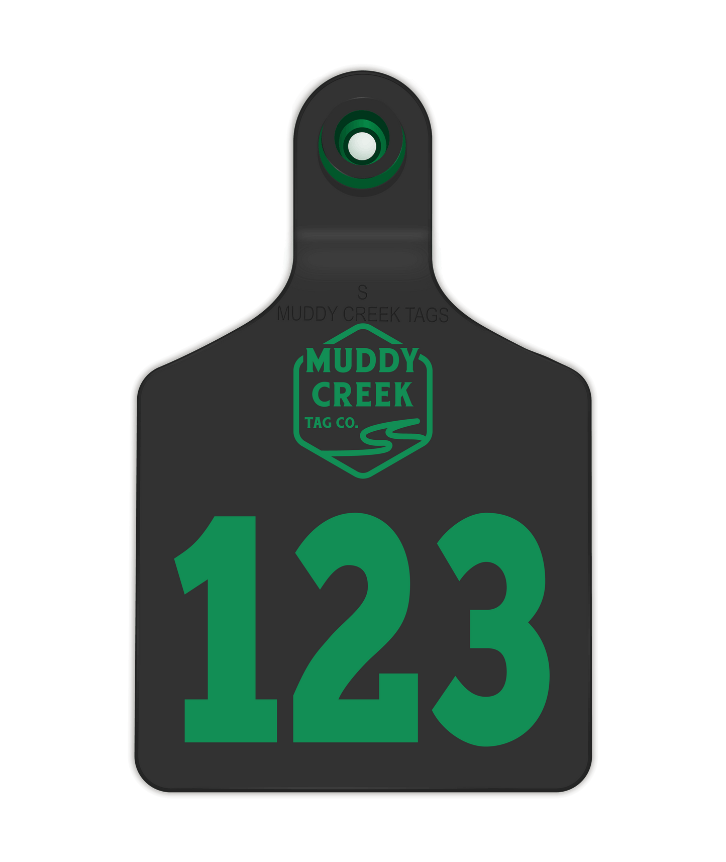 Small Ear Tag - Green - Inverse Marking