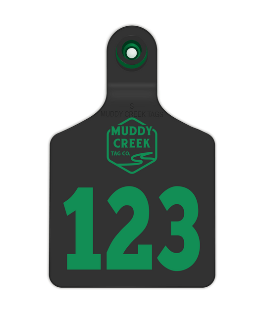 Small Ear Tag - Green - Inverse Marking