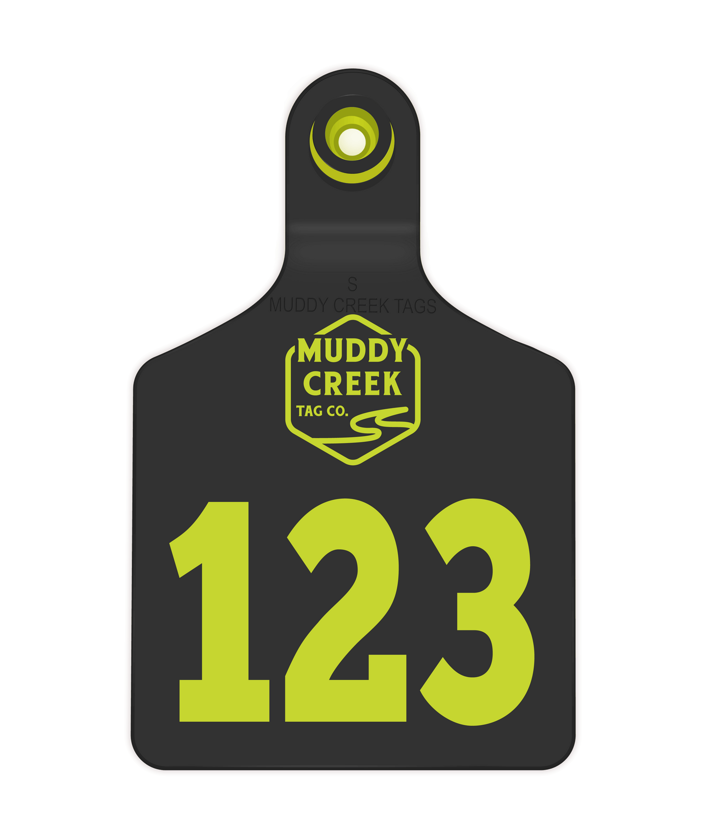 Small Ear Tag - High Visibility Yellow - Inverse Marking