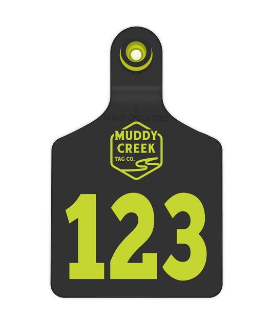 Small Ear Tag - High Visibility Yellow - Inverse Marking