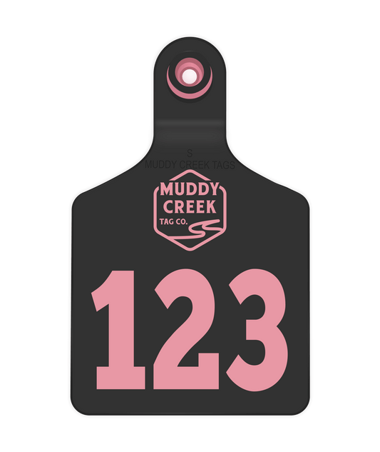 Small Ear Tag - Light Pink - Inverse Marking