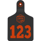Small Ear Tag - Orange - Inverse Marking