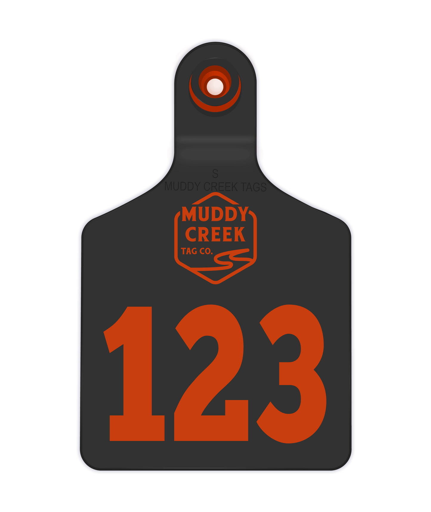 Small Ear Tag - Orange - Inverse Marking