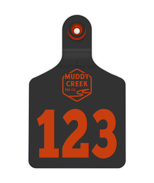 Small Ear Tag - Orange - Inverse Marking