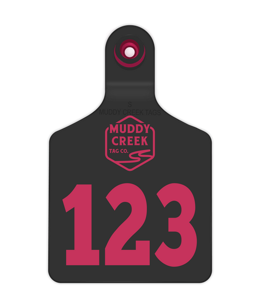 Small Ear Tag - Pink - Inverse Marking