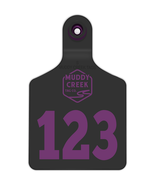 Small Ear Tag - Purple - Inverse Marking