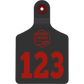 Small Ear Tag - Red - Inverse Marking