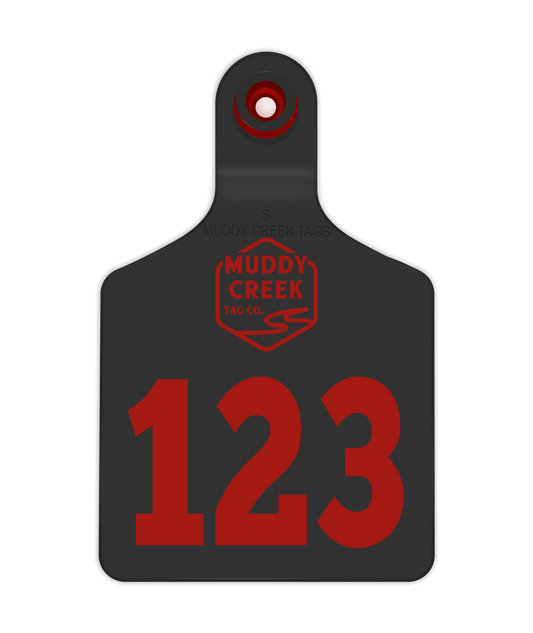 Small Ear Tag - Red - Inverse Marking