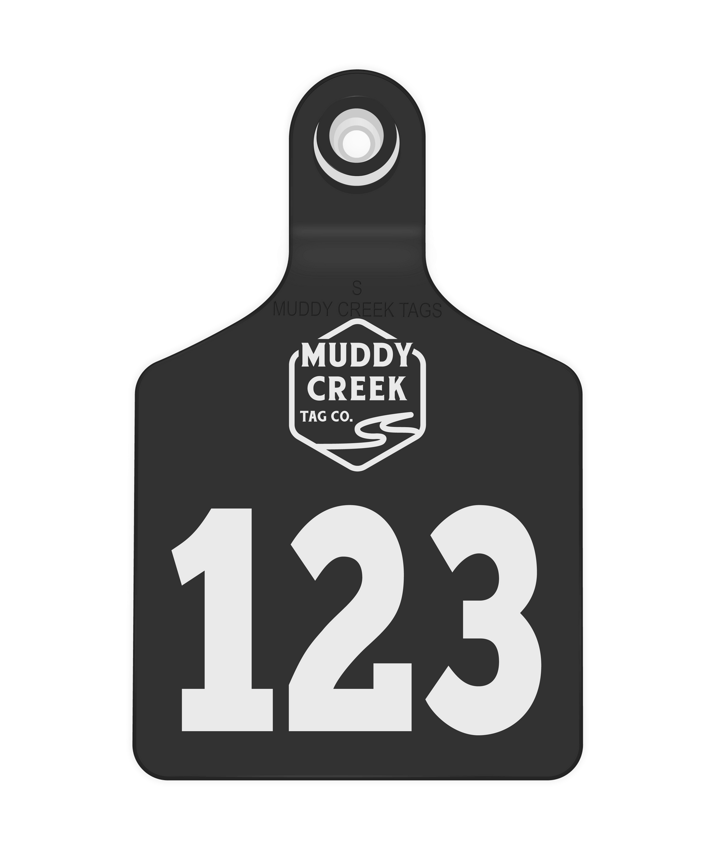 Small Ear Tag - White - Inverse Marking