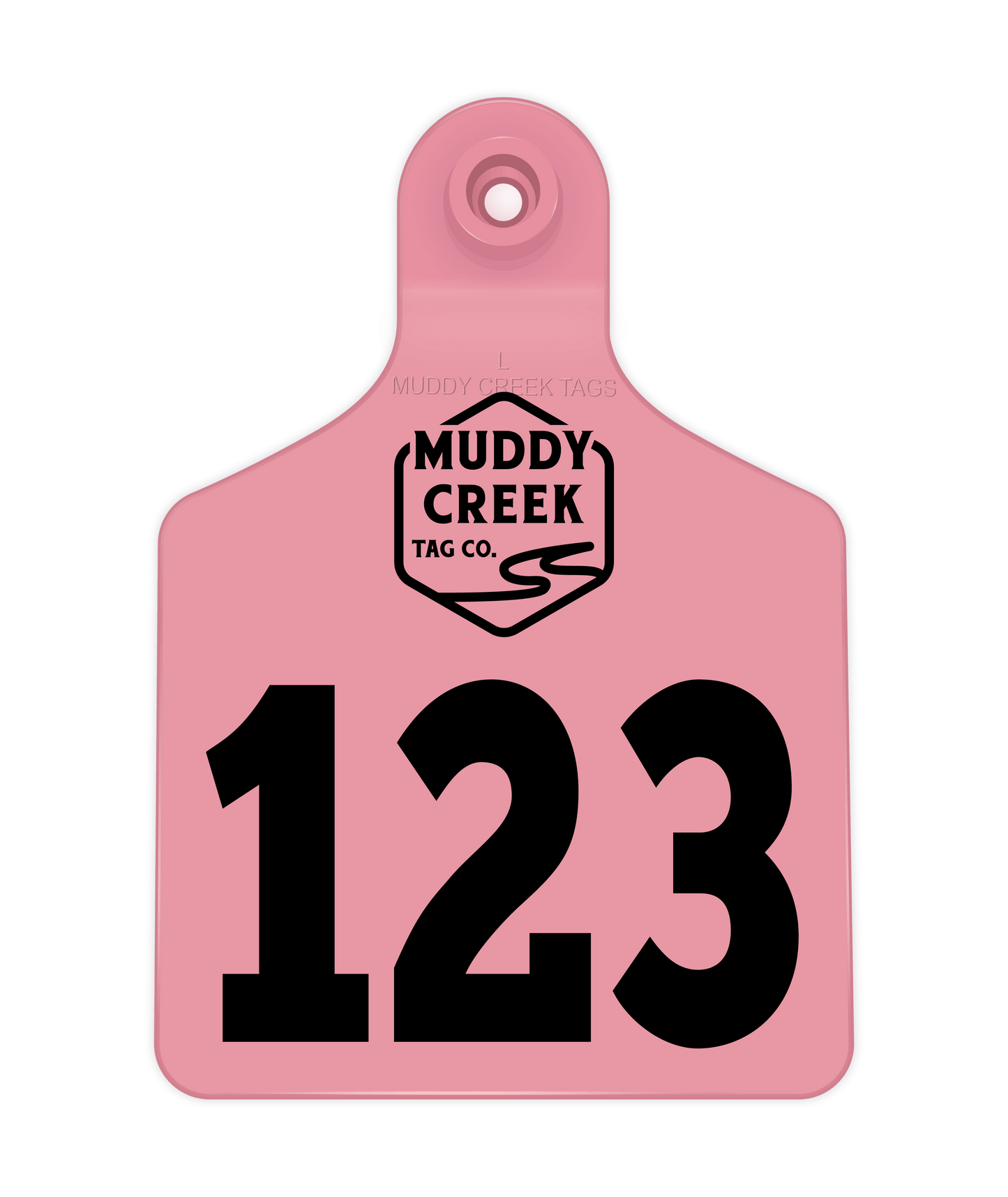 Large Ear Tag - Light Pink