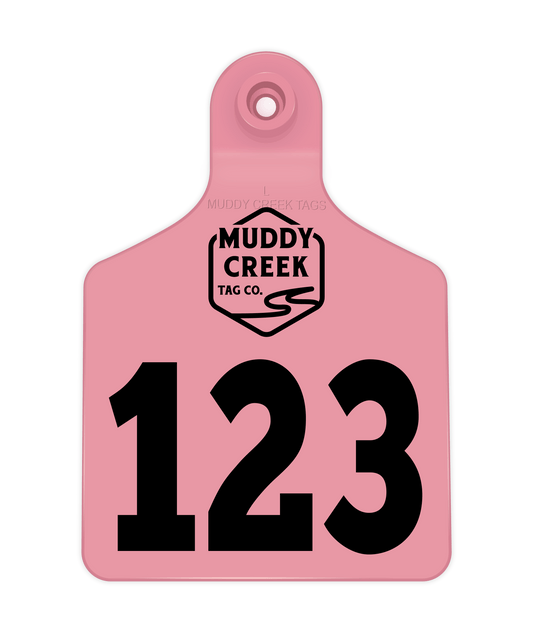 Large Ear Tag - Light Pink