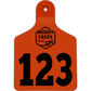 Large Ear Tag - Orange