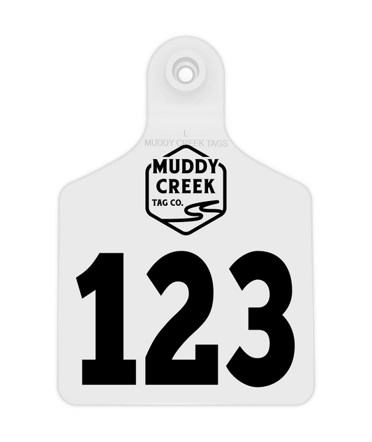 Large Ear Tag - White